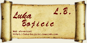 Luka Bojičić vizit kartica